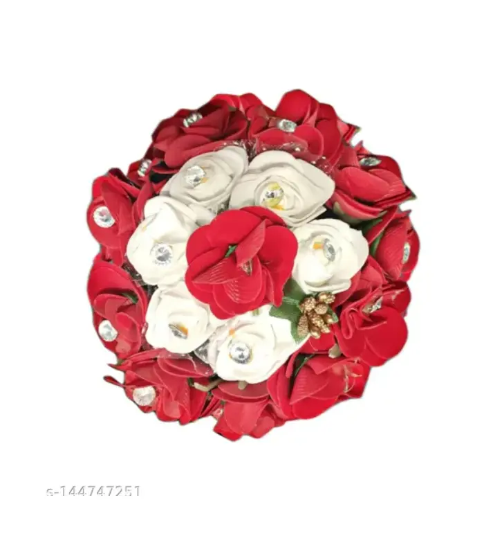 Artificial Red Flower Juda For Women And Girl With Stone Work Juda Hair  Extension - Zoyakart